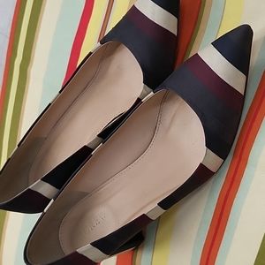 JCrew Pointy Striped Pumps